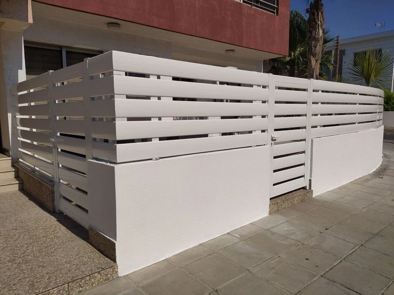 Glass railing on a terrace
